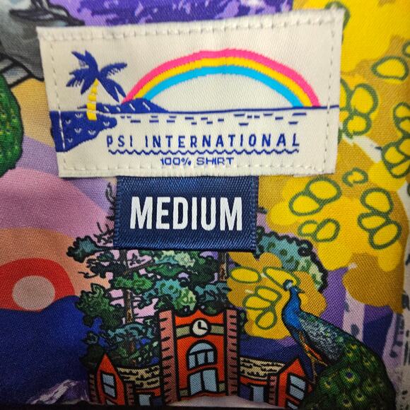 PSI International Shirt Men M Novelty Westminster University SS Button School - Picture 7 of 9